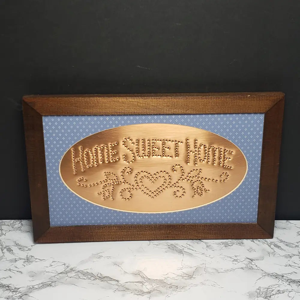 Handmade Home Sweet Copper Framed Matted Wall Decor (Vintage)