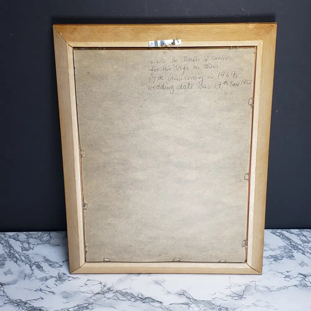 Handmade Leather Praying Hands Framed (Vintage) Decor