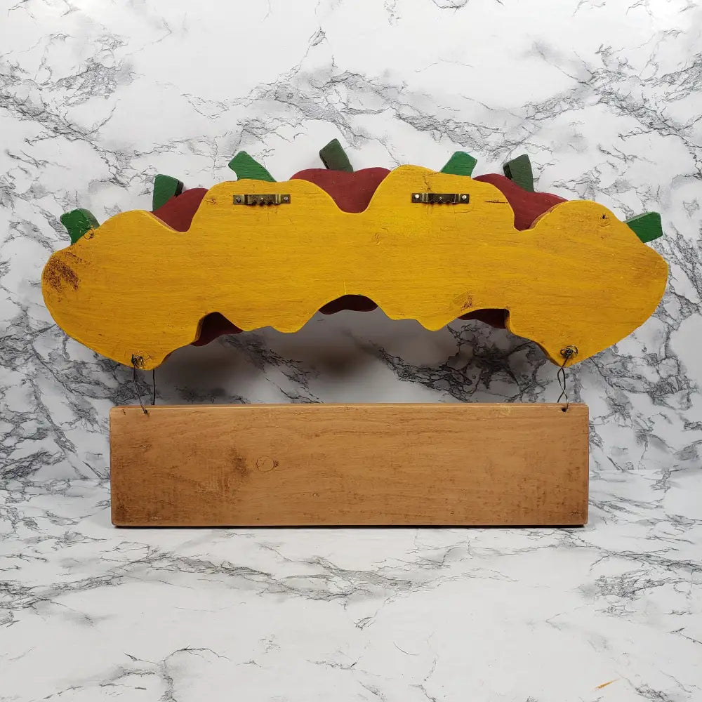 Handmade Solid Wood Apples Welcome Sign Vintage Decor