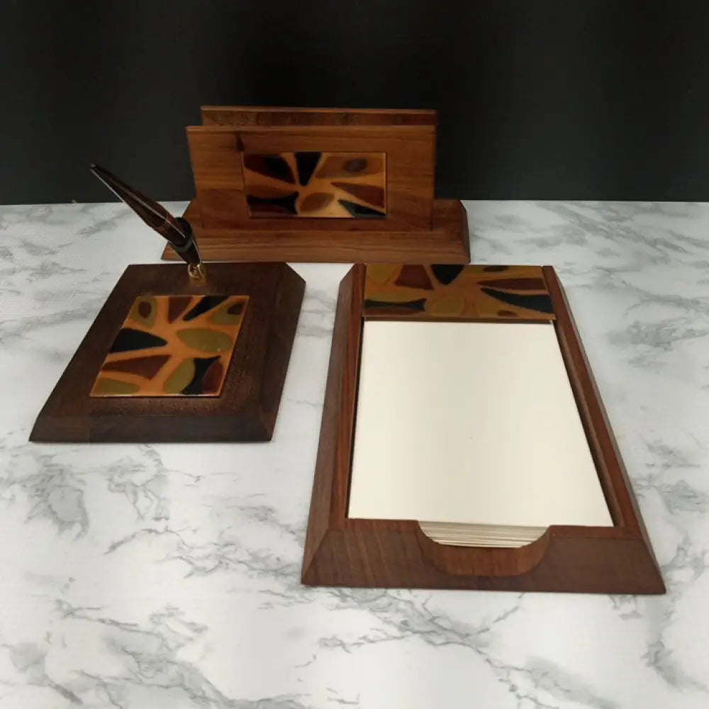 Handmade Solid Wood Desk Set ( Vintage ) Decor