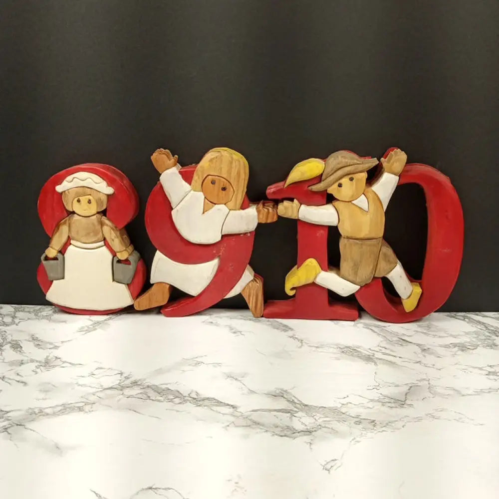 Handmade Solid Wood Twelve Days Of Christmas Vintage Decor