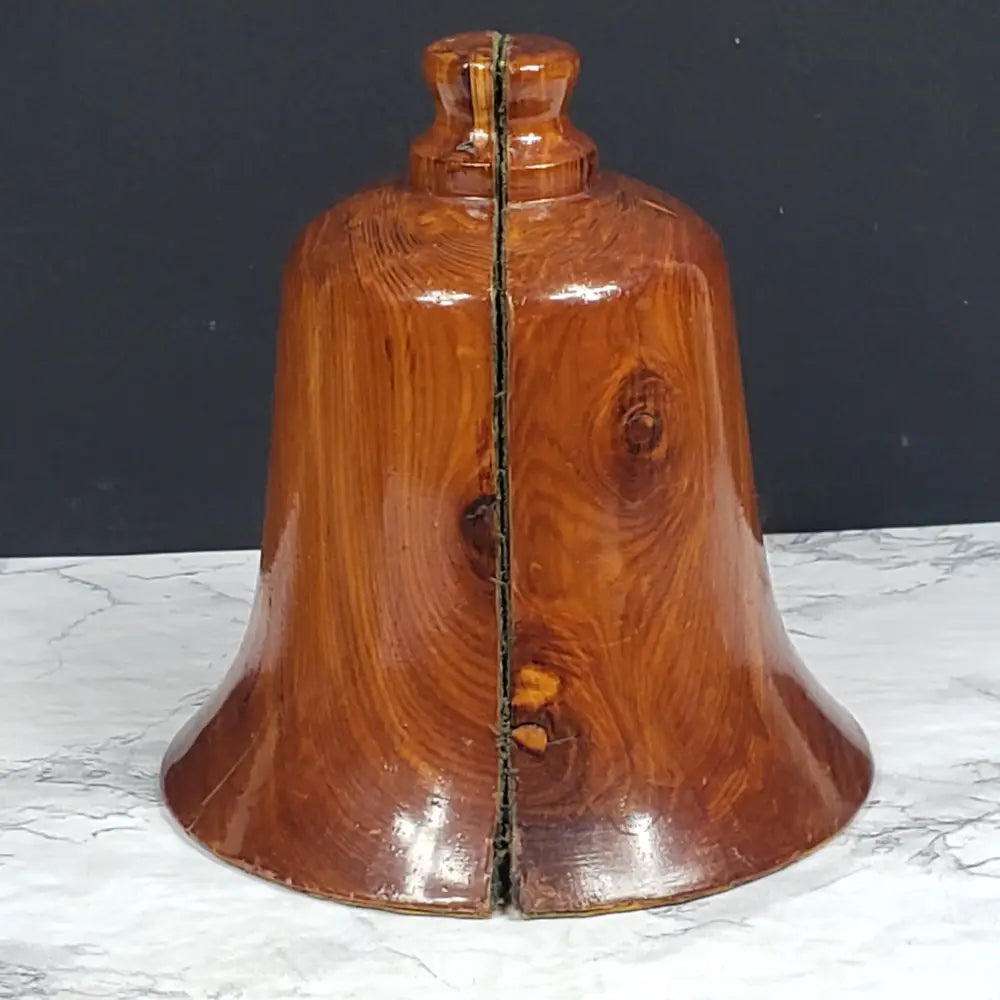 Handmade Wood Bell Bookend Set Vintage Bookends