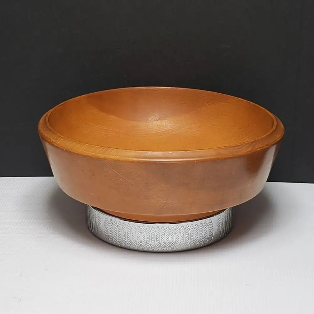 Hellerware Wood & Chrome Salad Set Vintage - Decor