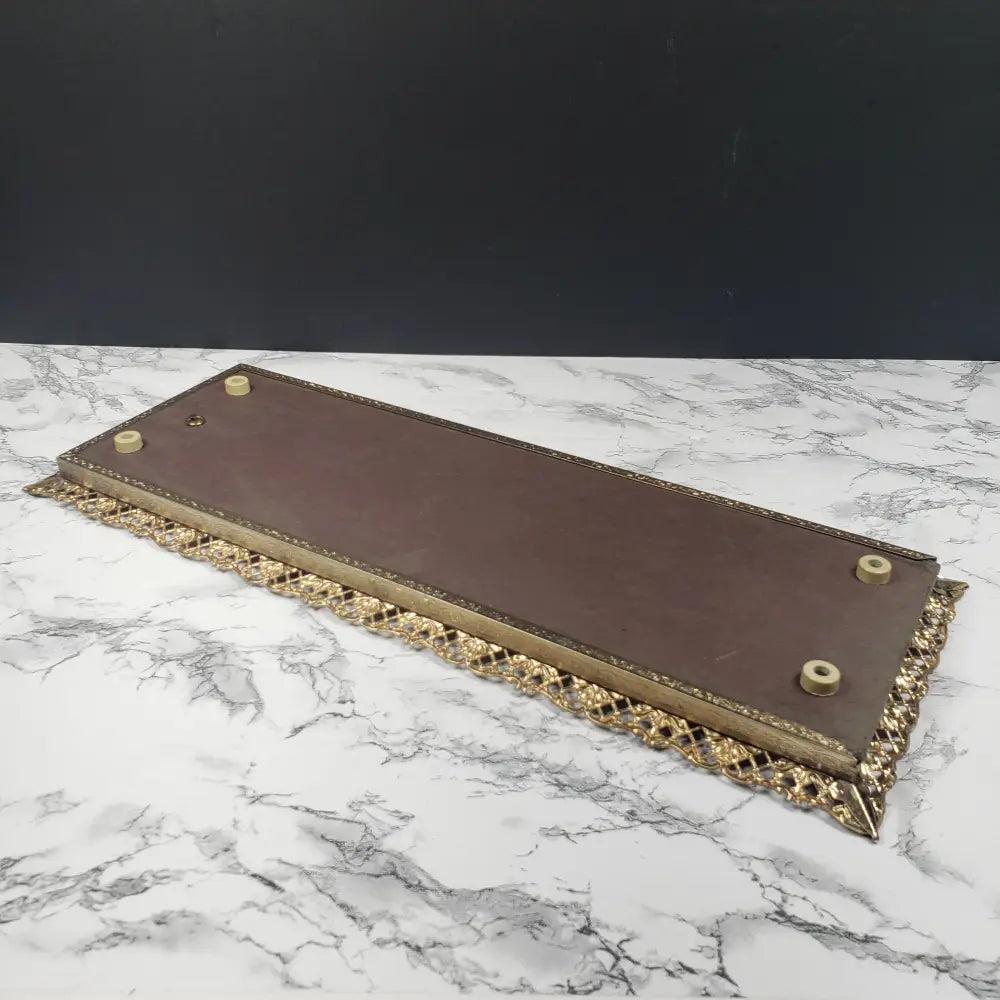 Hollywood Regency Mirrored Vanity Tray Mid Century Decor