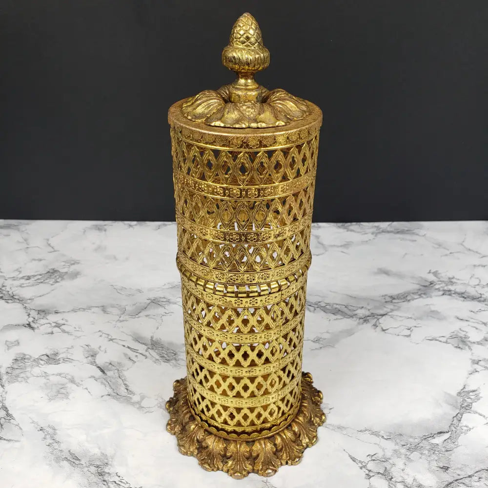Hollywood Regency Vanity Hair Spray Can Holder Vintage Decor
