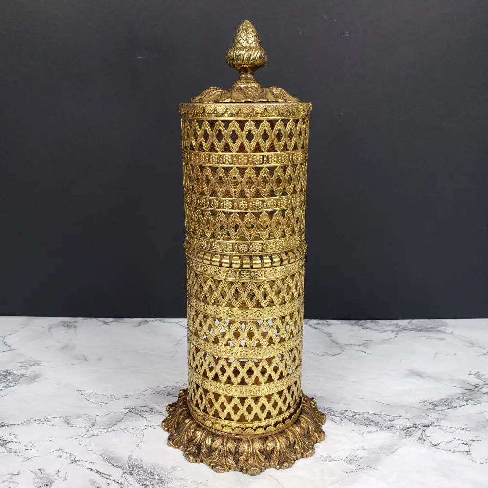 Hollywood Regency Vanity Hair Spray Can Holder Vintage Decor
