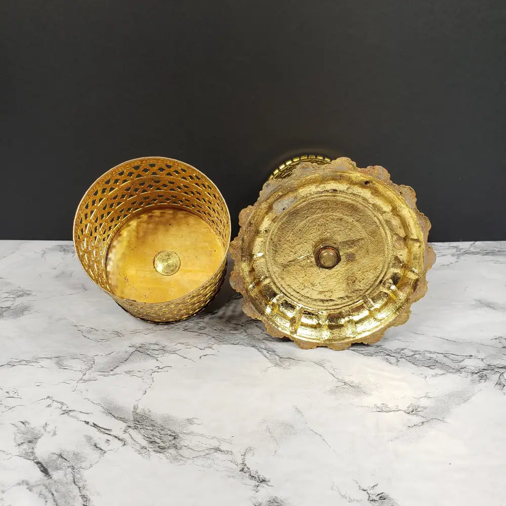Hollywood Regency Vanity Hair Spray Can Holder Vintage Decor