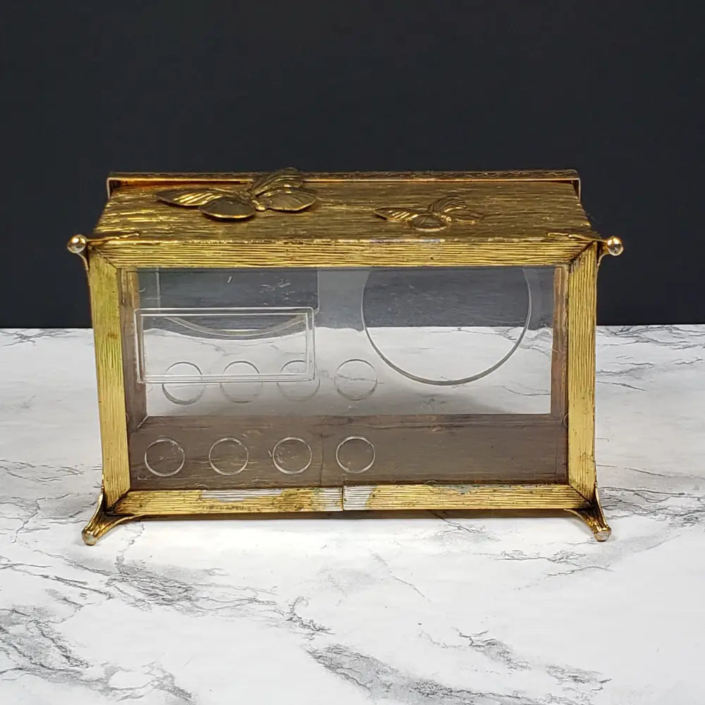 Hollywood Regency Vanity Makeup Organizer Vintage Decor