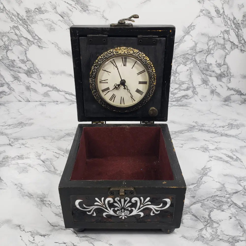 Home Interiors Clock Box Vintage Decor