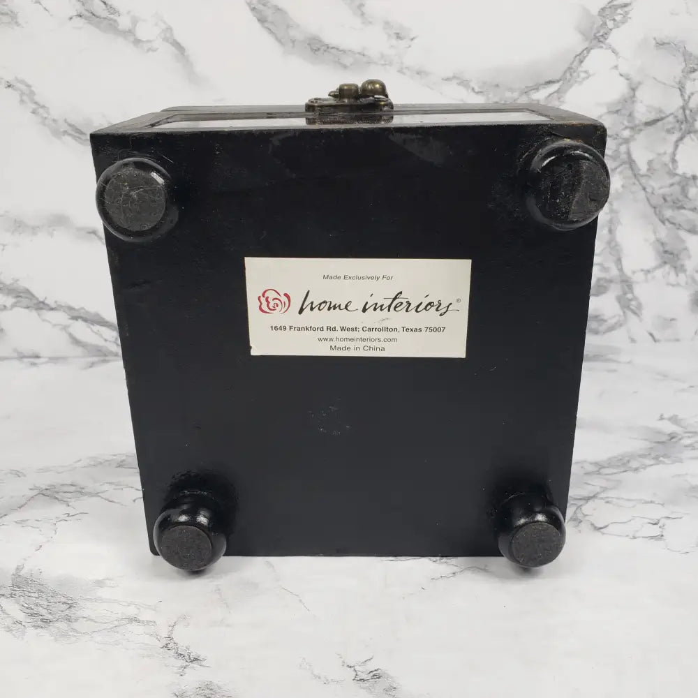 Home Interiors Clock Box Vintage Decor