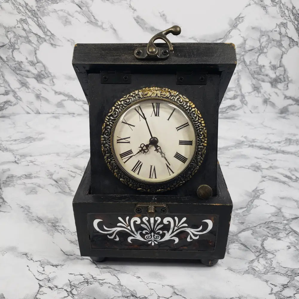 Home Interiors Clock Box Vintage Decor