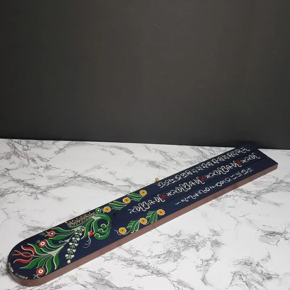 Hungarian Calendar Handmade Hand Painted Solid Wood Vintage