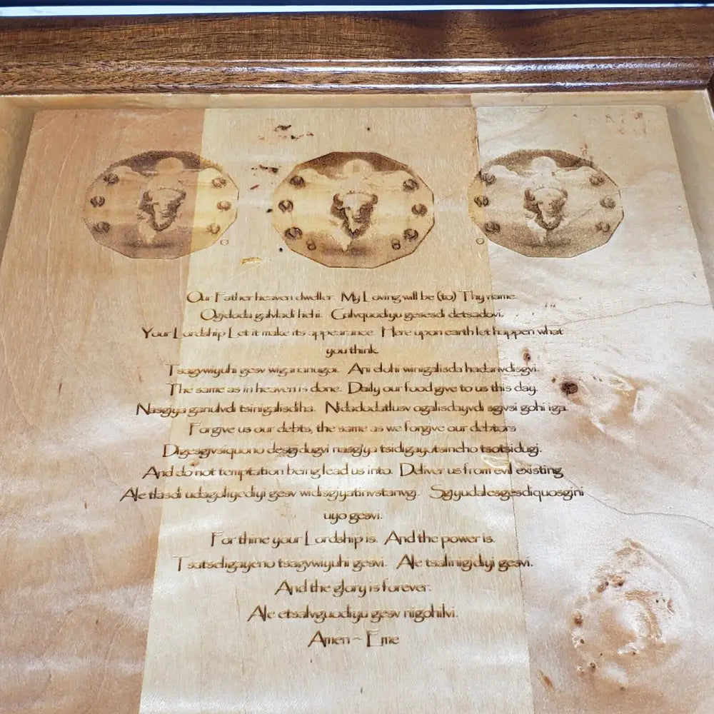 Solid Wood Laser Etched Indian Prayer Decor