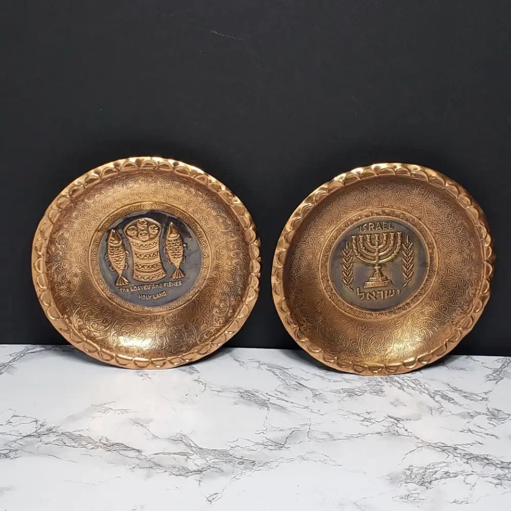 Israel Copper Wall Plaques Vintage - Decor