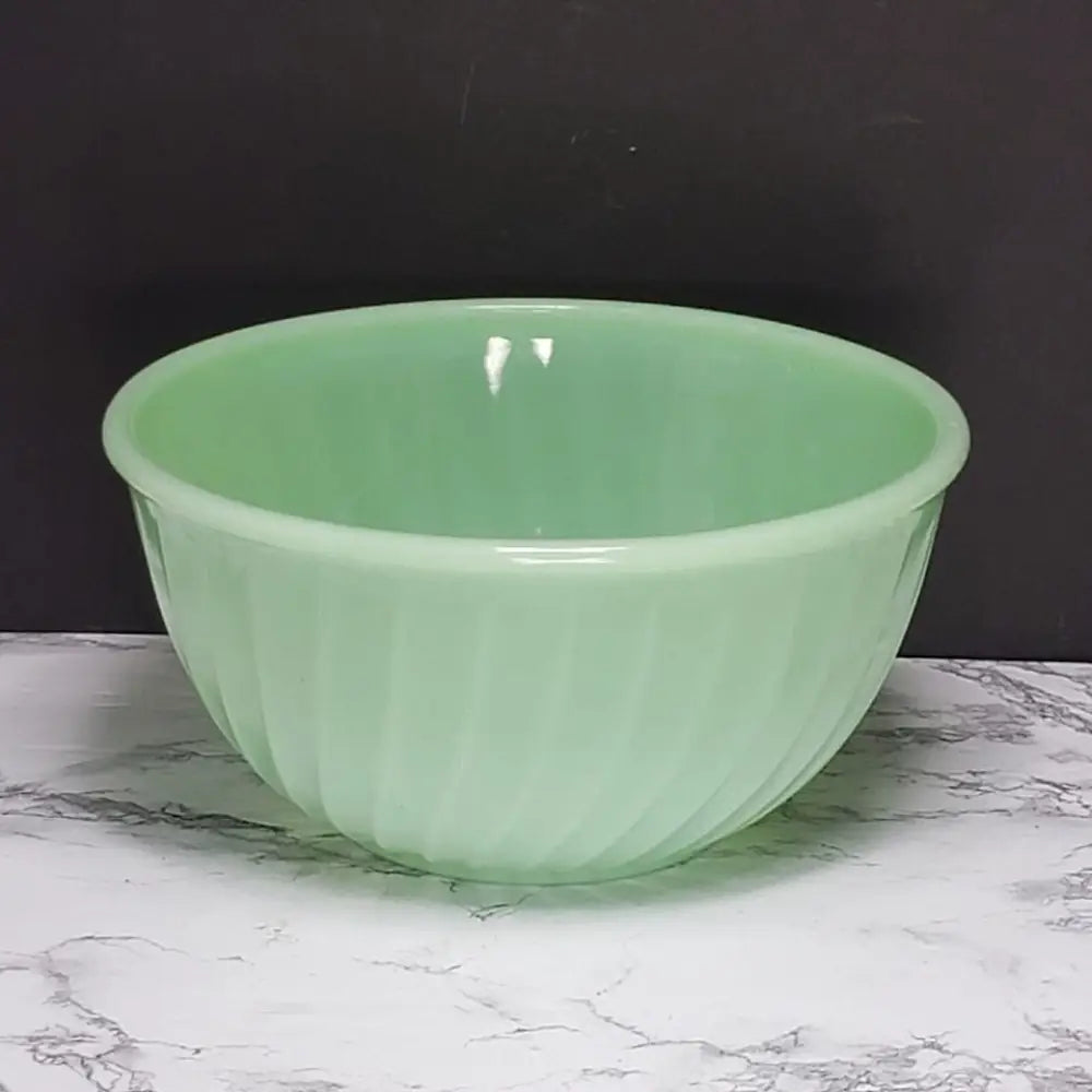 Jadeite Fire King Swirl 9 Inch Mixing Bowl - Decor