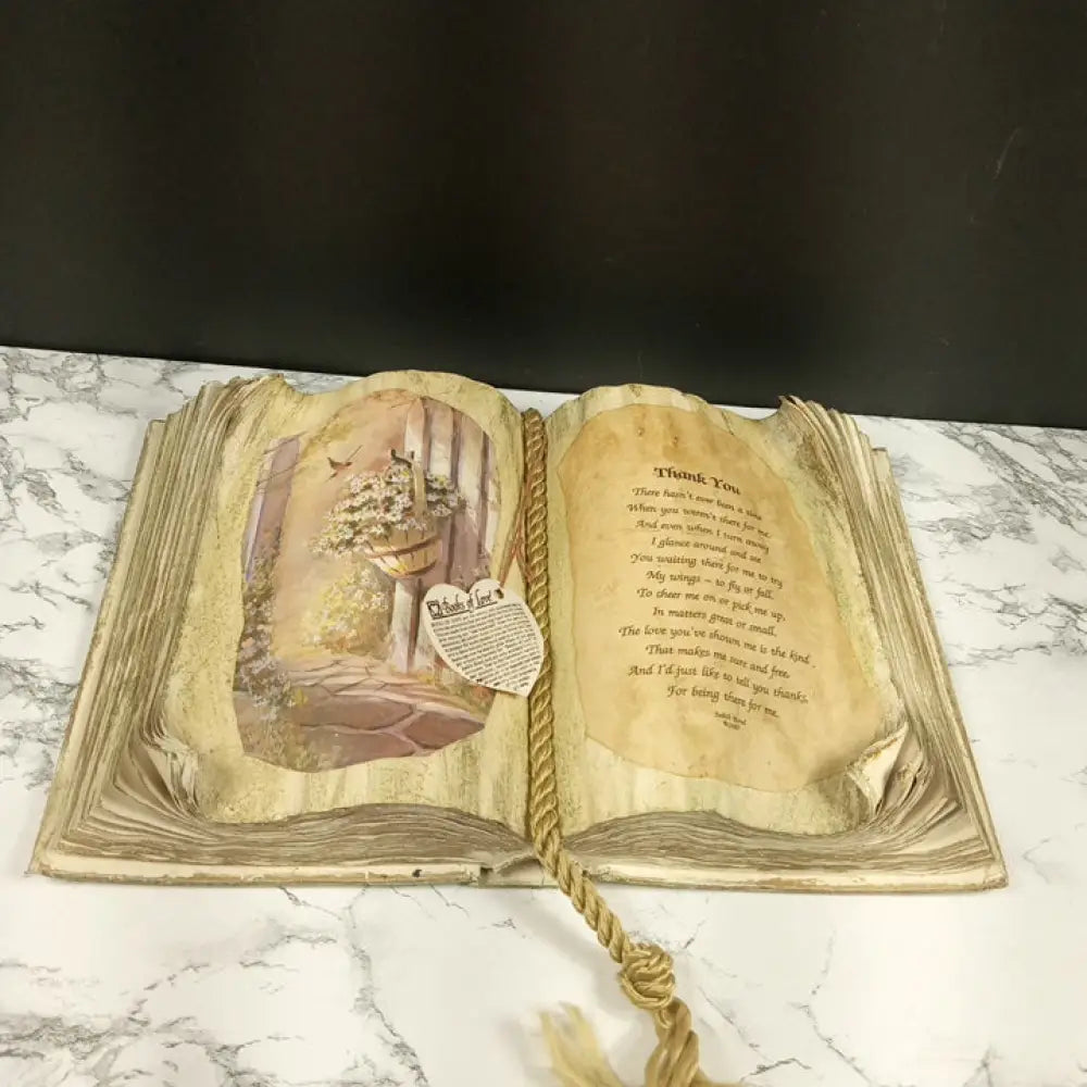 Judith Bond Book Of Love Thank You Poem Vintage Decor