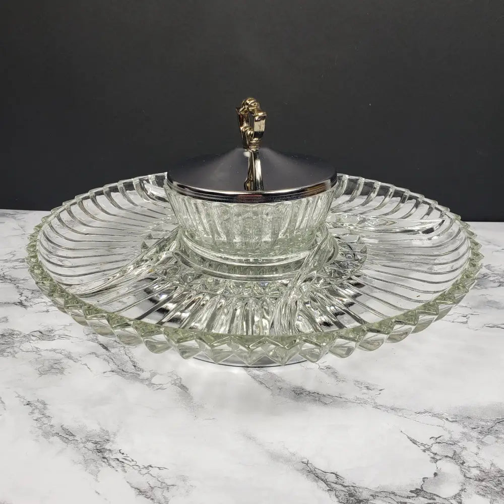 Kromex Lazy Susan Serving Set Vintage Kitchen & Dining