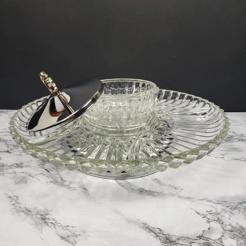 Kromex Lazy Susan Serving Set Vintage Kitchen & Dining