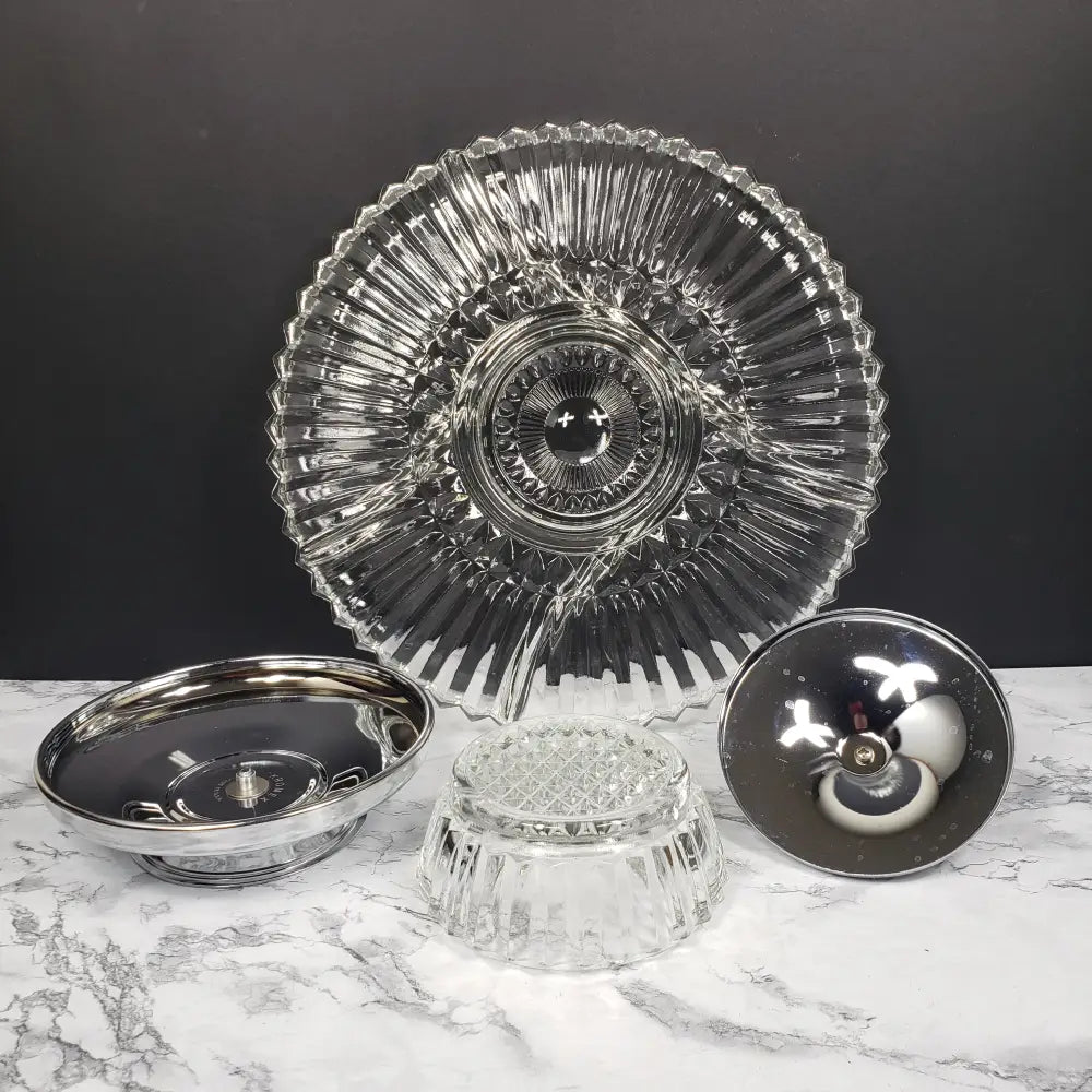 Kromex Lazy Susan Serving Set Vintage Kitchen & Dining