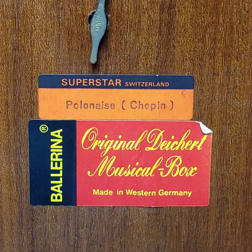 Diechert West German Music Box Ballerina Chopin (Vintage) Decor