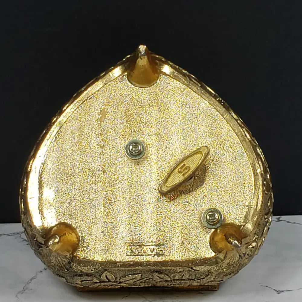 Brass And Porcelain Musical Vanity Box Dr Zhivago Theme Song 1965 Vintage Decor