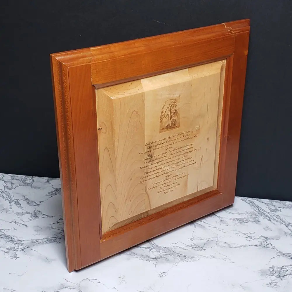 Native American Prayer Solid Wood Laser Engraved Translated Decor