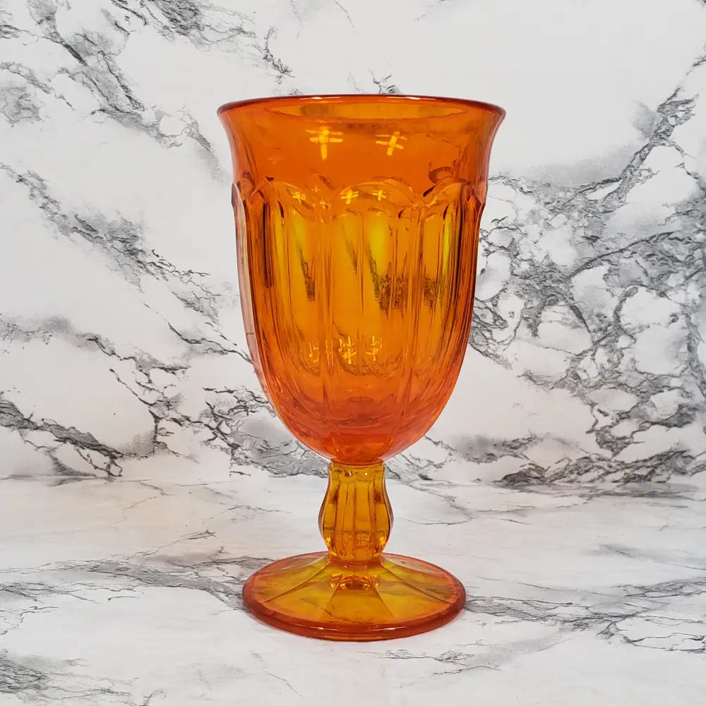Noritake Provincial Orange Uv Reactive Goblet Vintage Collectibles
