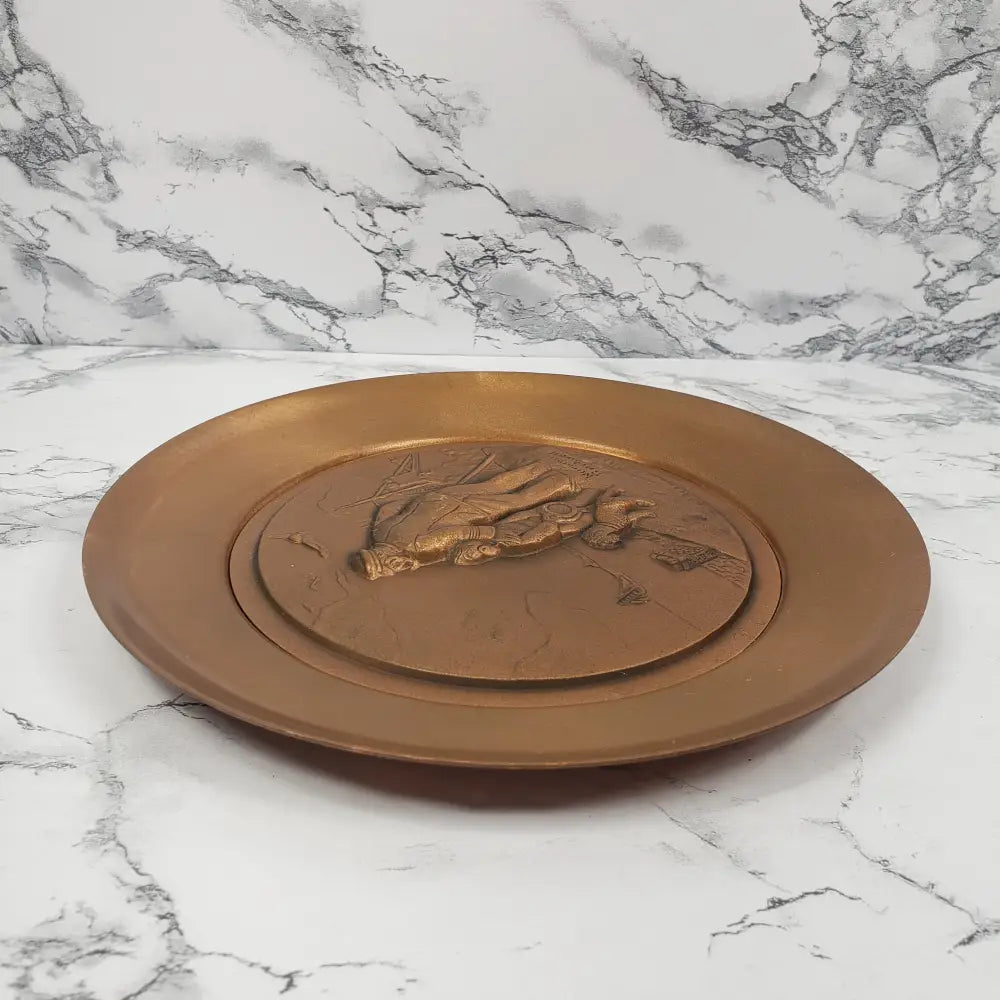 Norman Rockwell Solid Copper Plate Vintage Decor