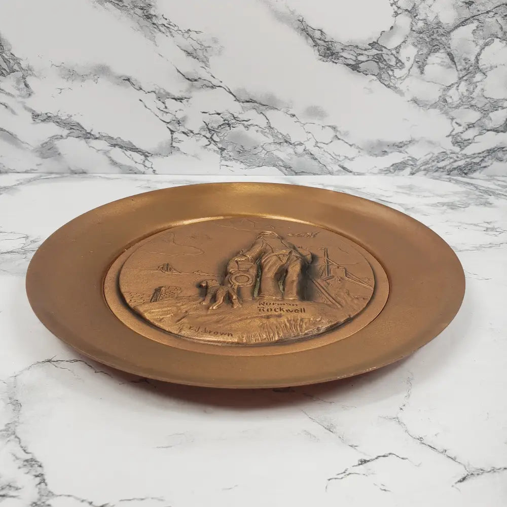 Norman Rockwell Solid Copper Plate Vintage Decor