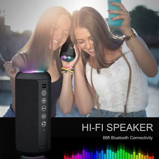 Ortizan Portable Bluetooth Speakers Ipx7 Waterproof Wireless Speaker With 24W Loud Stereo Sound