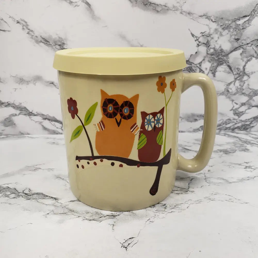 Owl Lidded Soup Cups Lids Old Pottery Company Decor