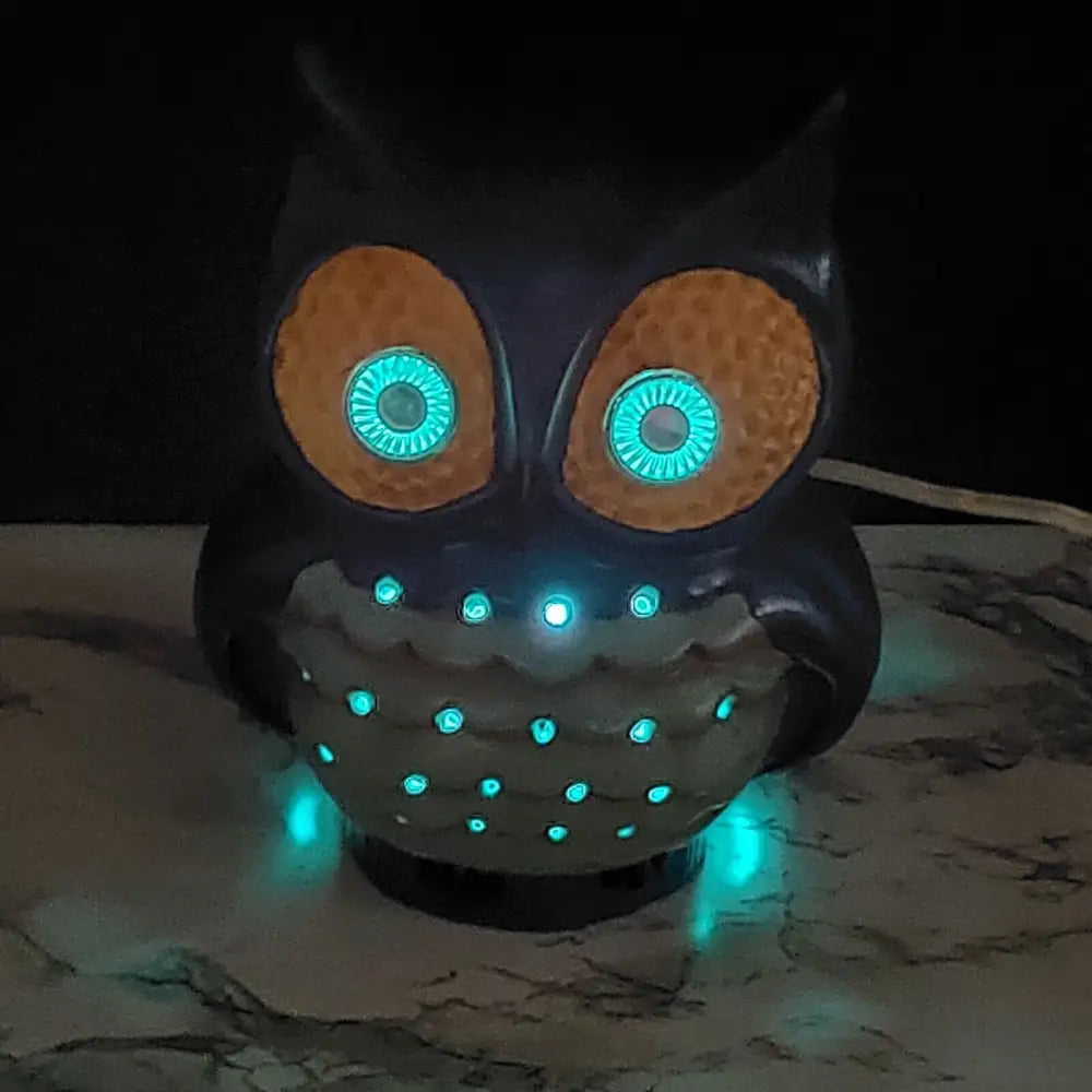 Handmade Owl Night Light Vintage Decor