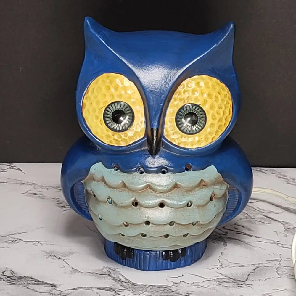 Handmade Owl Night Light Vintage Decor