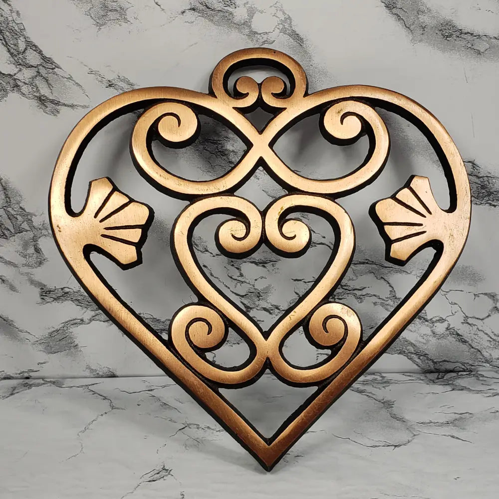 Pampered Chef Cast Iron Heart Trivet Collectibles