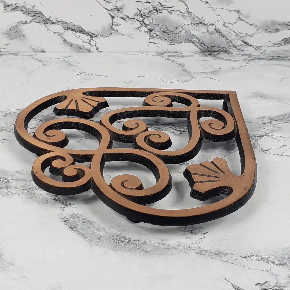 Pampered Chef Cast Iron Heart Trivet Collectibles