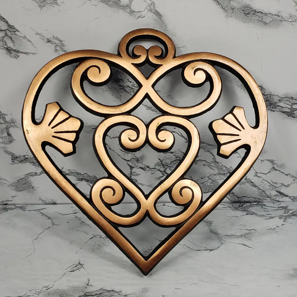Pampered Chef Cast Iron Heart Trivet Collectibles