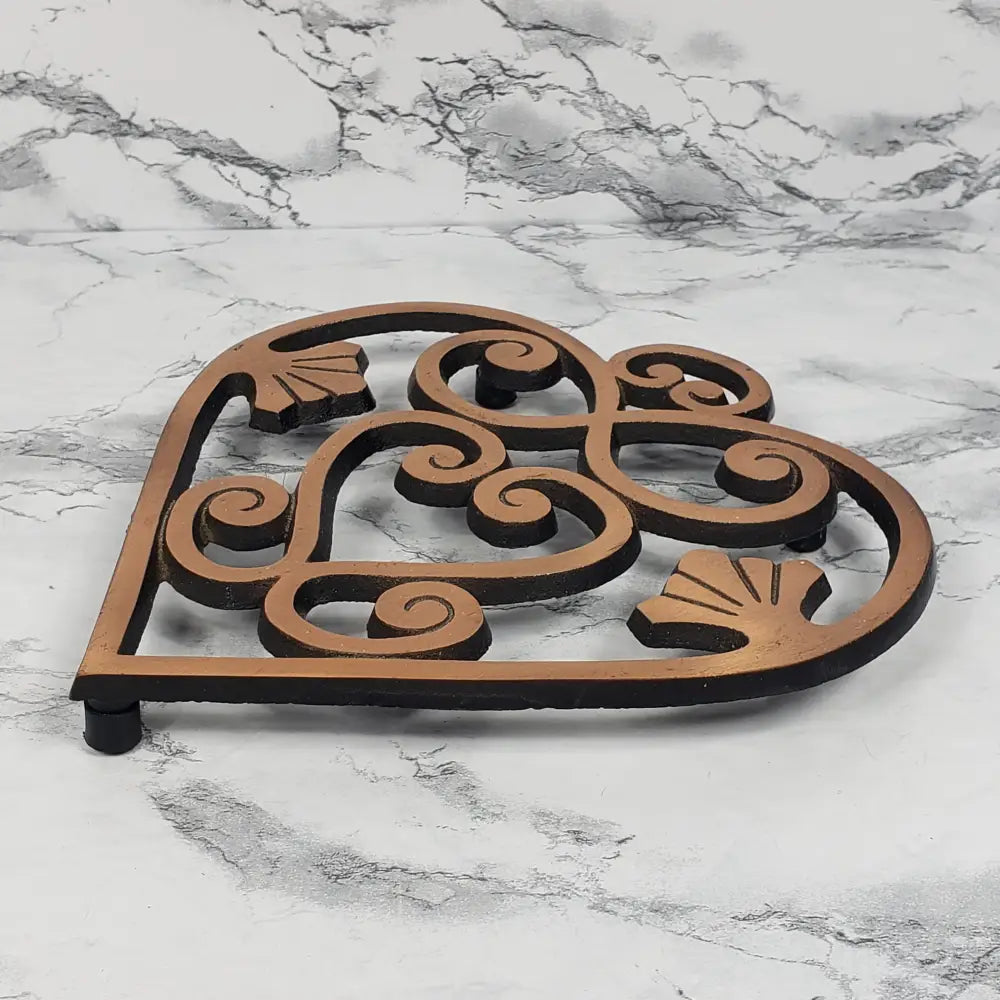 Pampered Chef Cast Iron Heart Trivet Collectibles