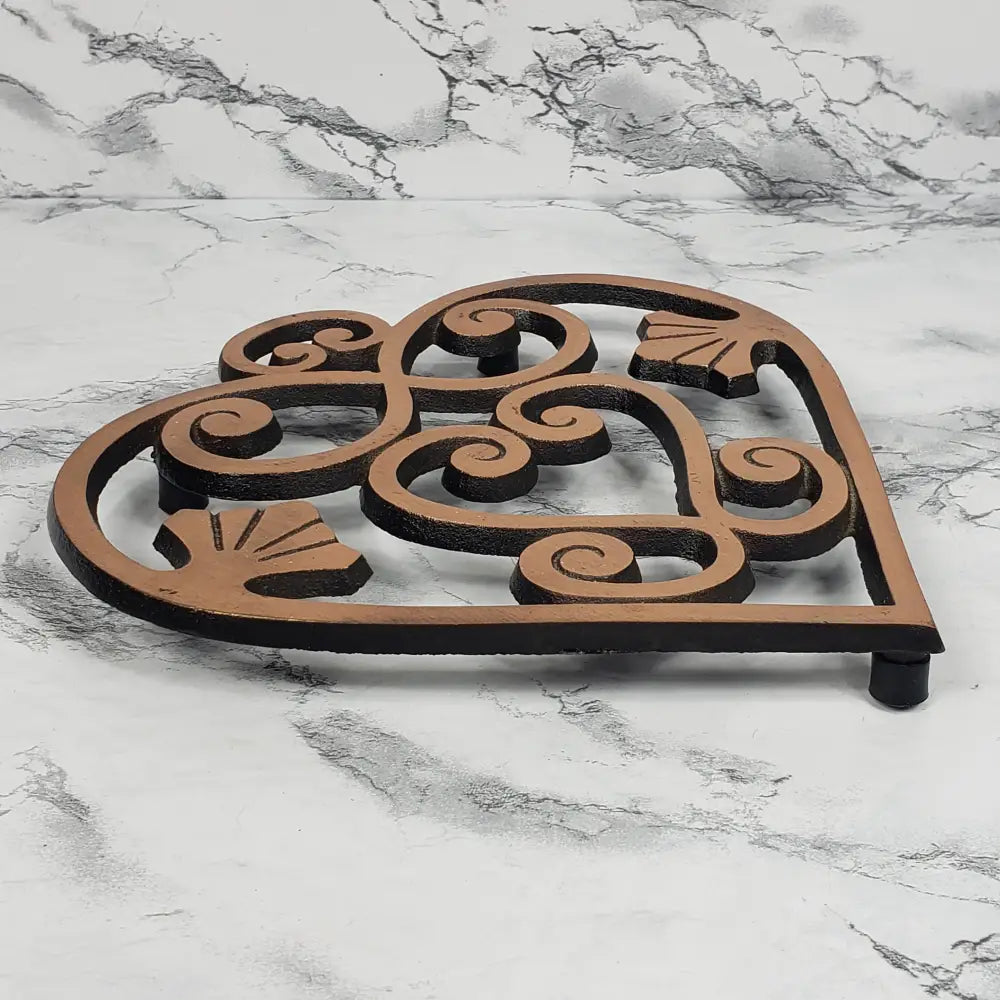 Pampered Chef Cast Iron Heart Trivet Collectibles