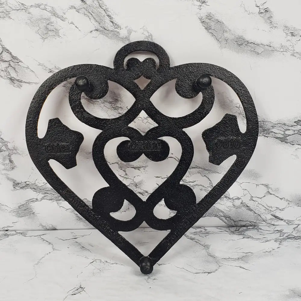 Pampered Chef Cast Iron Heart Trivet Collectibles