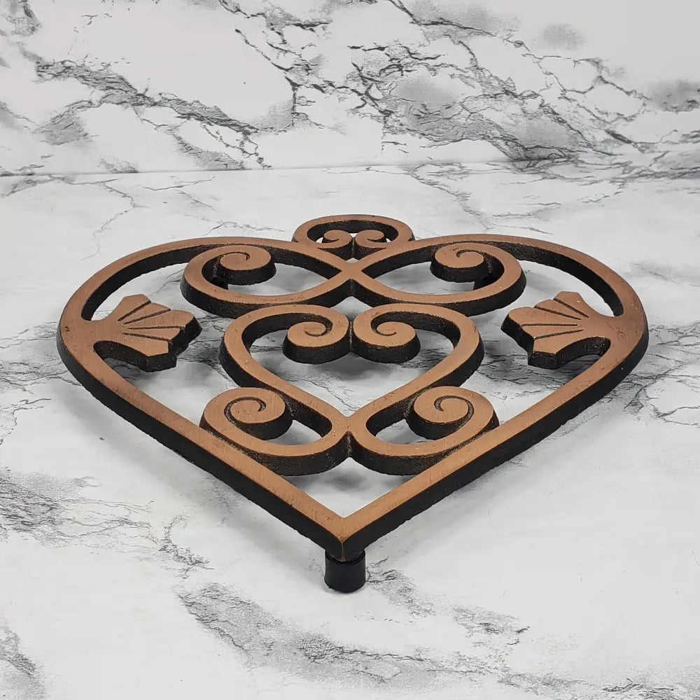 Pampered Chef Cast Iron Heart Trivet Collectibles