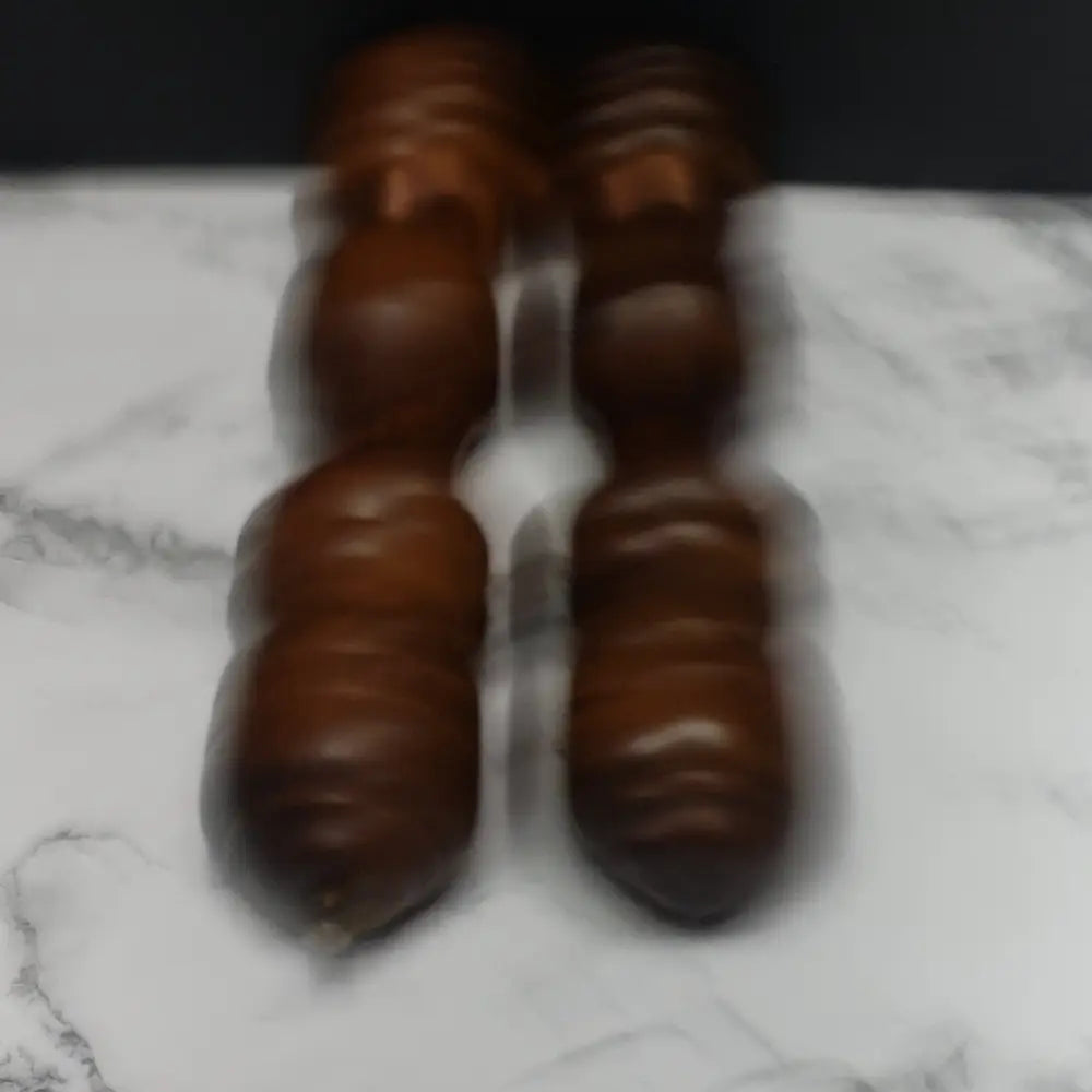 Solid Wood & Copper Pepper Mill Salt Shaker (Vintage) Decor