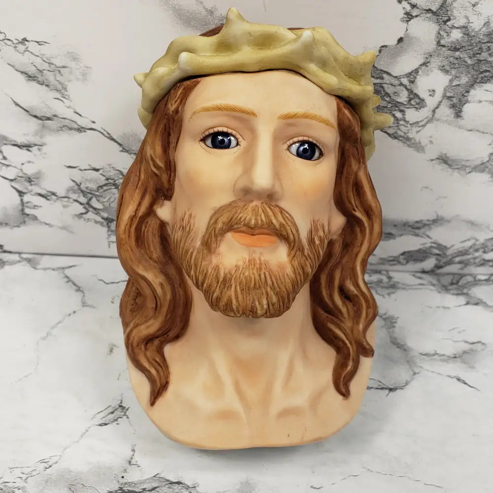 Porcelain Jesus Glass Eyes Marks And Rosenfeld Vintage Decor