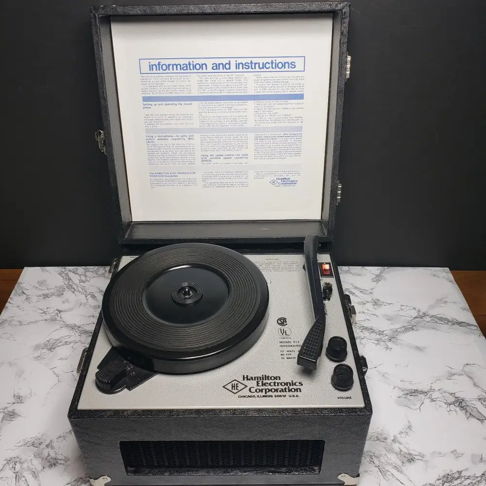 Record Player 5 Speed Hamilton Electric Model 915 Vintage Hometime Vintage Handmade