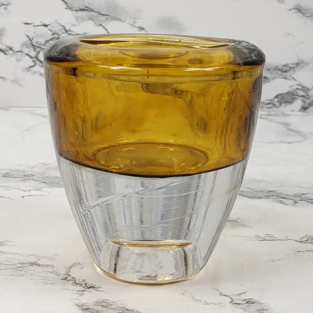 Reversible Art Glass Candle Holders Vintage Decor