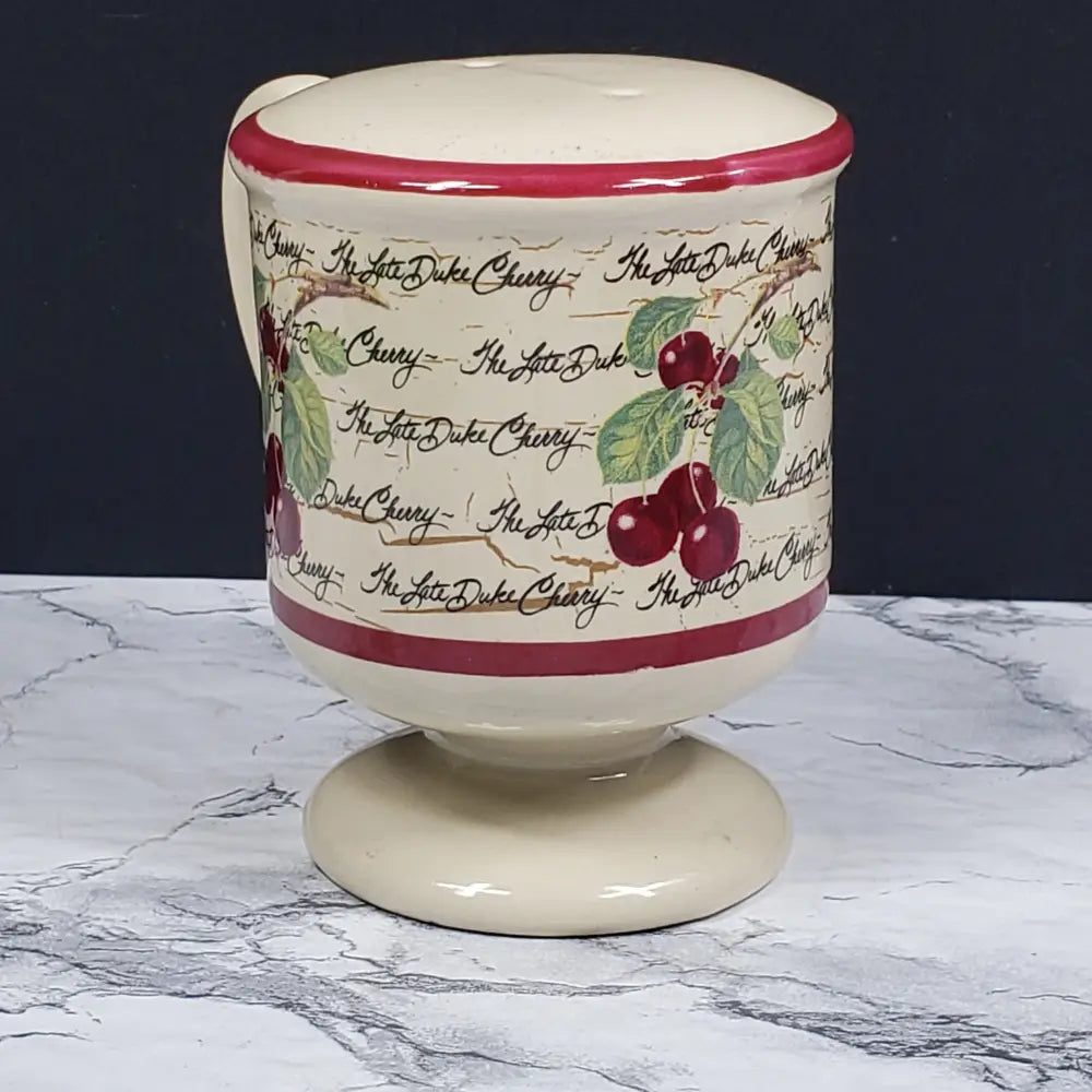 Salt Pepper Shakers Cherry Coffee Cup Vintage &