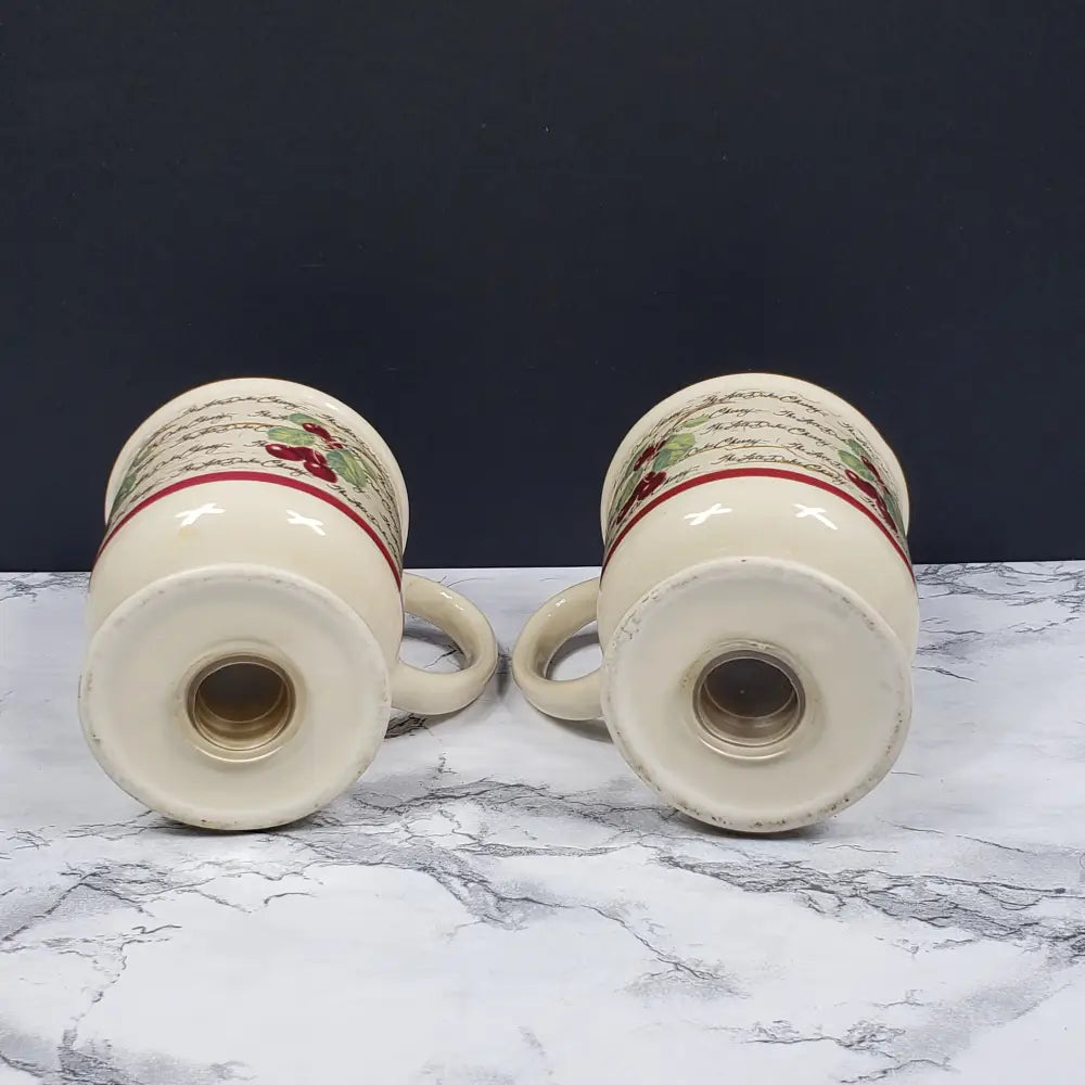 Salt Pepper Shakers Cherry Coffee Cup Vintage &
