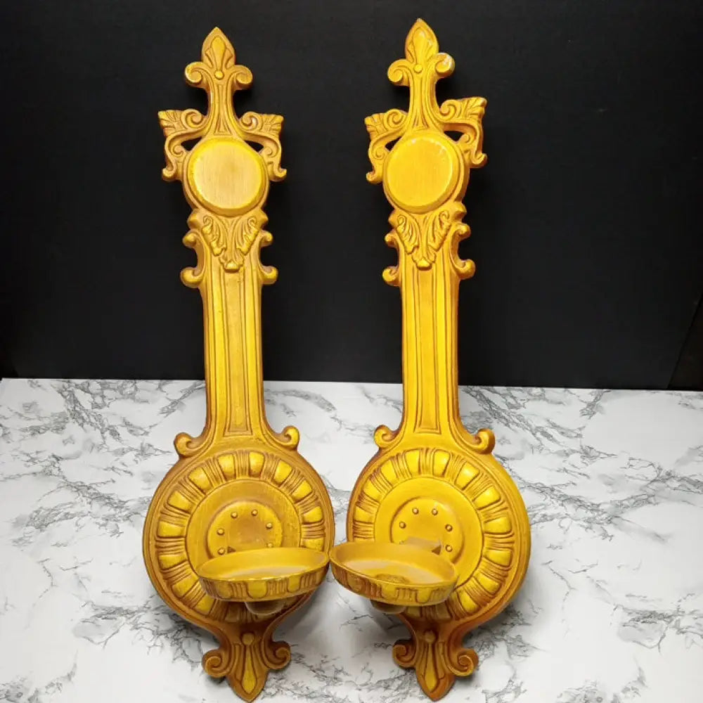 Sexton Metal Wall Candle Sconces ( Vintage ) Decor
