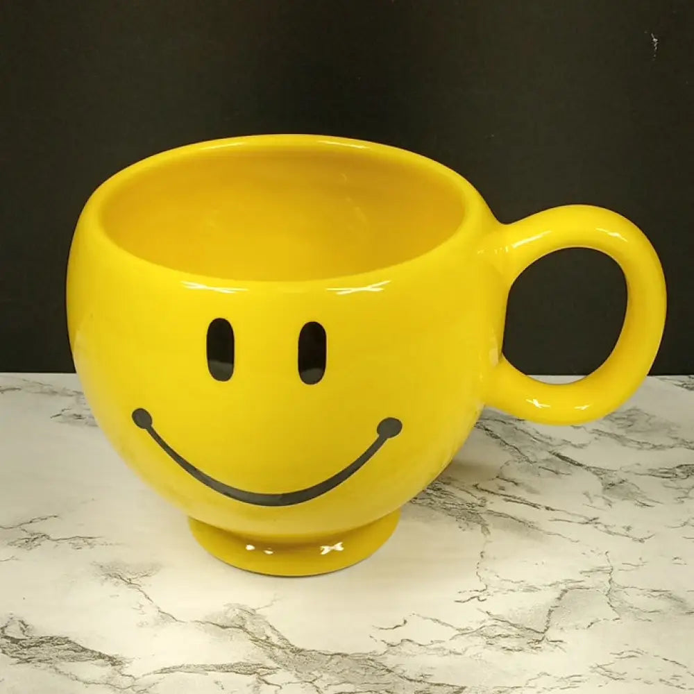 Smiley Face Coffee Mug Large Vintage Decor