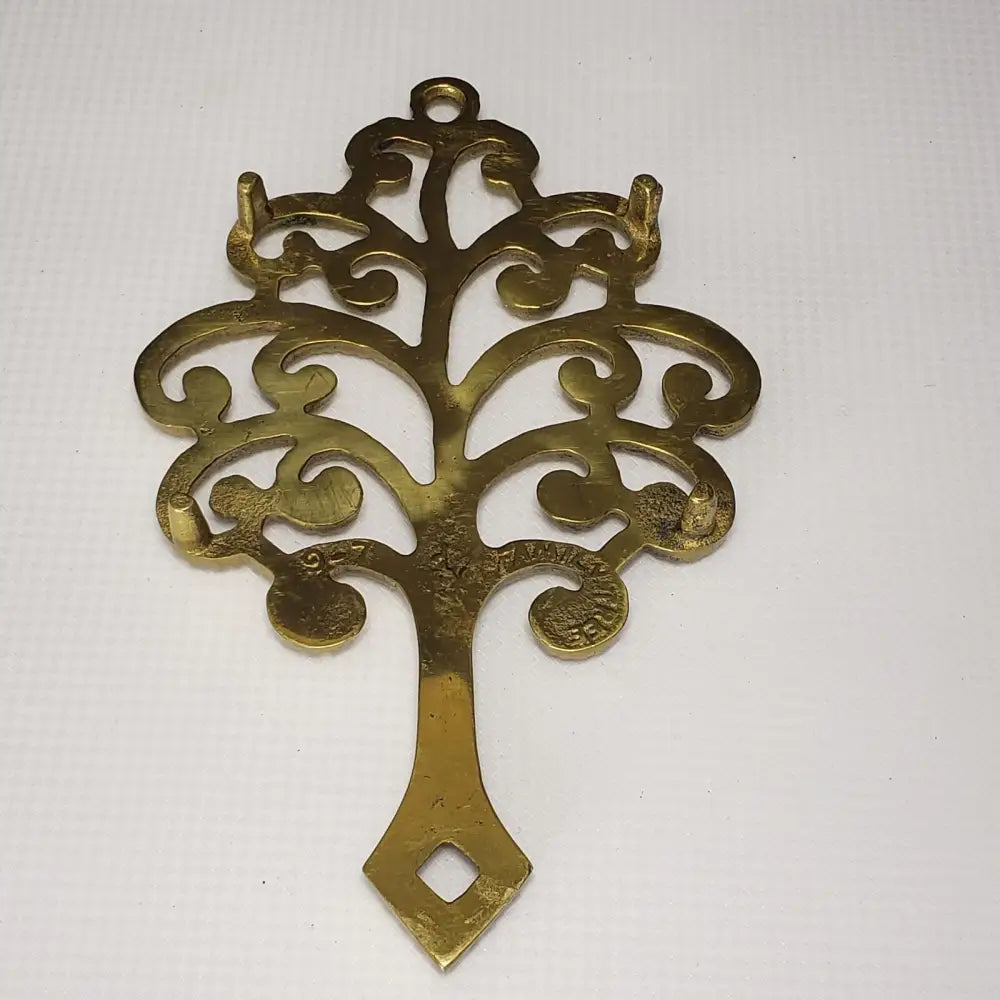 Solid Brass Trivet Or Plant Stand Family Tree (Vintage) Decor