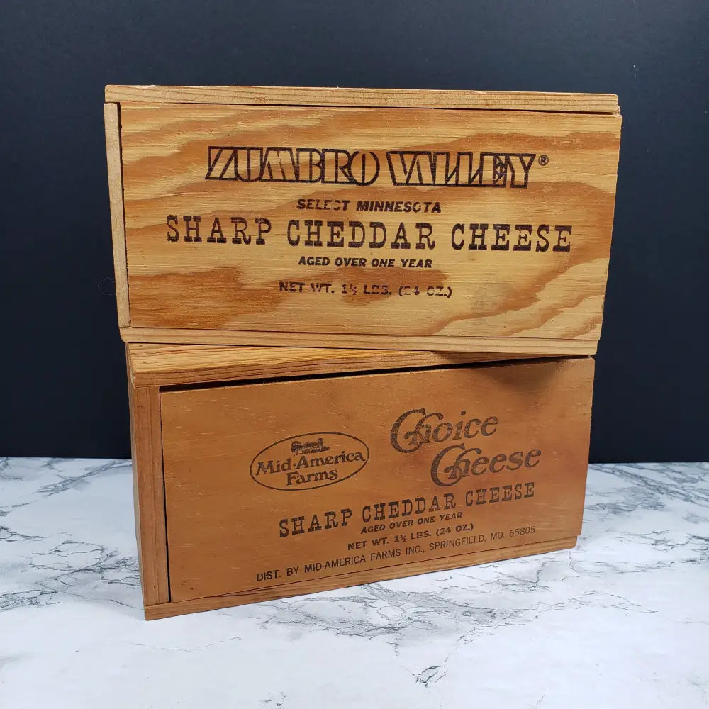 Solid Wood Cheese Boxes Vintage Decor